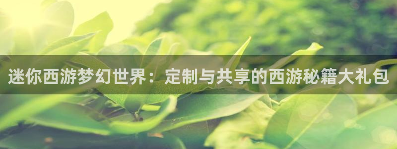 2026世界杯直播免费观看：迷你西游梦幻世界：定制与共享的西游秘籍大礼包